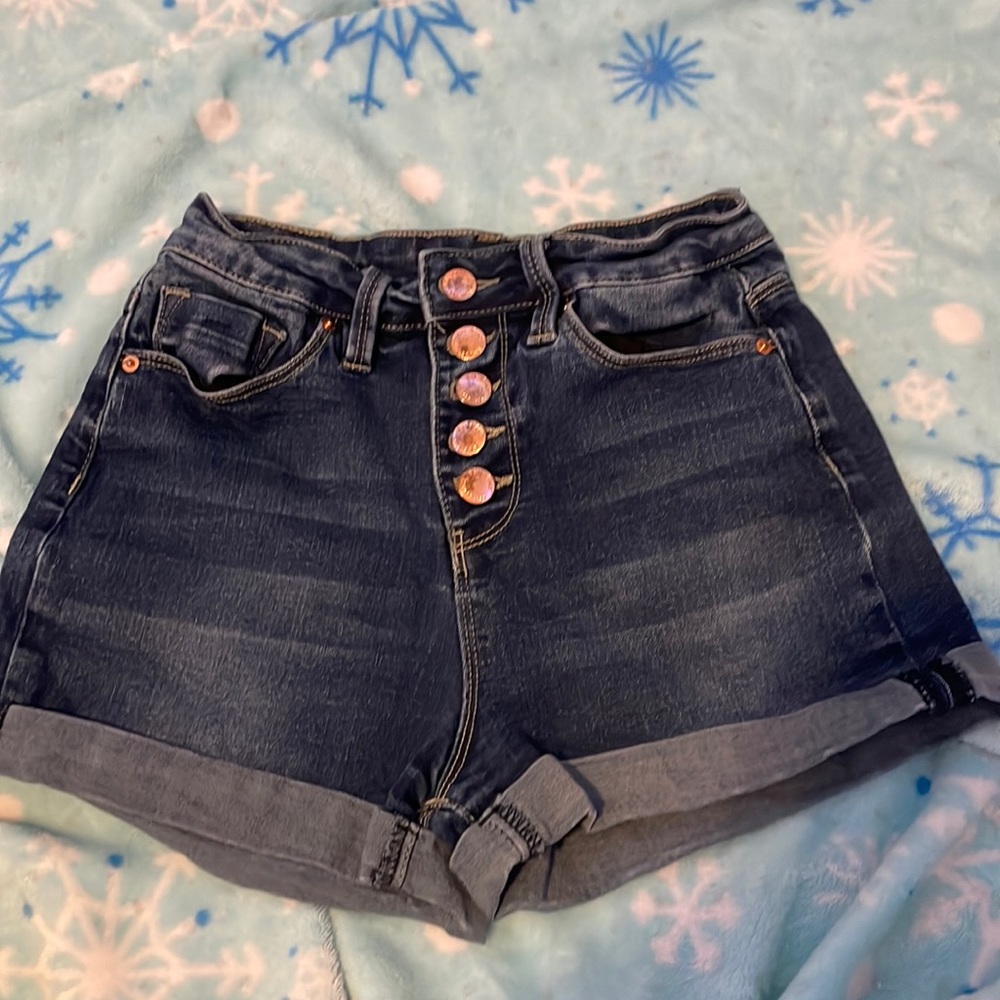 High waisted jean shorts